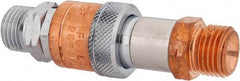 Value Collection - 9/16" Thread, RH Oxygen & LH Fuel Pair Hose to Hose Quick Connector - 3/8" ID, 9/16 NPTF - Exact Industrial Supply