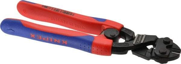 Knipex - 8" OAL, Bolt Cutter - 18mm Jaw Length x 33mm Jaw Width, Standard Head, Ergo Dual Component Handle - Exact Industrial Supply