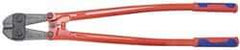 Knipex - 35-3/4" OAL, 47.6mm Jaw Length x 104mm Jaw Width, Bolt Cutter Pliers - Standard Head, Steel Tube, Power-Coated Handles - Exact Industrial Supply