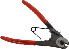 Knipex - 6" OAL, Cable Cutter - 6mm Jaw Length x 24mm Jaw Width, Standard Head, Ergo Dual Component Handle - Exact Industrial Supply