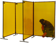 6' x 6' Yellow Transparent Vinyl Screen - Exact Industrial Supply