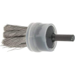 Osborn - 3/4" Brush Diam, Knotted, End Brush - 1/4" Diam Shank, 20,000 Max RPM - Exact Industrial Supply