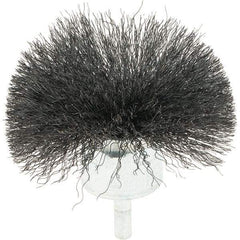 Osborn - 3" Brush Diam, Crimped, End Brush - 1/4" Diam Shank, 15,000 Max RPM - Exact Industrial Supply