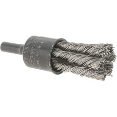 Osborn - 1/2" Brush Diam, Knotted, End Brush - 22,000 Max RPM - Exact Industrial Supply