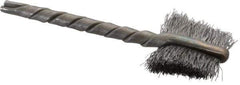 Osborn - 5/8" Diam Flat Steel Tube Brush - 0.005" Filament Diam, 5/8" Brush Length, 2-1/4" OAL, 1/8" Diam Shank - Exact Industrial Supply