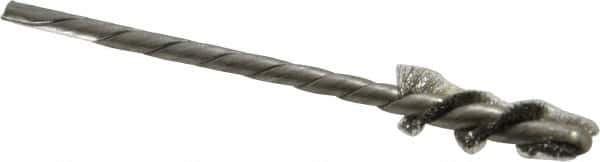 Osborn - 1/4" Diam Helical Stainless Steel Tube Brush - 0.005" Filament Diam, 1" Brush Length, 3-1/2" OAL, 1/8" Diam Shank - Exact Industrial Supply