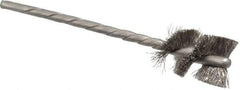 Osborn - 5/8" Diam Helical Stainless Steel Tube Brush - 0.005" Filament Diam, 1" Brush Length, 3-1/2" OAL, 1/8" Diam Shank - Exact Industrial Supply