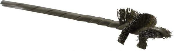 Osborn - 5/8" Diam Helical Stainless Steel Tube Brush - 0.008" Filament Diam, 1" Brush Length, 3-1/2" OAL, 1/8" Diam Shank - Exact Industrial Supply