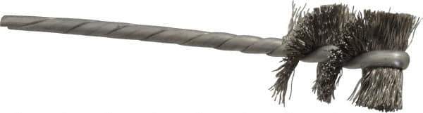 Osborn - 3/4" Diam Helical Stainless Steel Tube Brush - 0.008" Filament Diam, 1" Brush Length, 3-1/2" OAL, 1/8" Diam Shank - Exact Industrial Supply