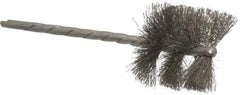 Osborn - 1-1/8" Diam Helical Stainless Steel Tube Brush - 0.005" Filament Diam, 1" Brush Length, 3-1/2" OAL, 1/8" Diam Shank - Exact Industrial Supply