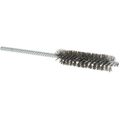 Osborn - 1/2" Diam Helical Steel Tube Brush - Double Spiral, 0.004" Filament Diam, 2" Brush Length, 5" OAL, 0.187" Diam Shank - Exact Industrial Supply