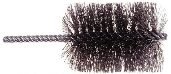 Osborn - 2" Long x 1/2" Diam Steel Tube Spiral Brush - 5" OAL, 0.006" Wire Diam, 0.187" Shank Diam - Exact Industrial Supply