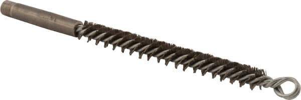 Osborn - 1/2" Diam Helical Steel Tube Brush - Double Spiral, 0.01" Filament Diam, 4-1/2" Brush Length - Exact Industrial Supply