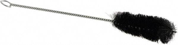 Osborn - 2" Diam Helical Nylon Tube Brush - 0.01" Filament Diam, 5" Brush Length, 15-1/2" OAL, 1/4" Diam Shank - Exact Industrial Supply