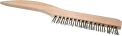 Osborn - 1 Rows x 16 Columns Stainless Steel Plater's Brush - 5" Brush Length, 10" OAL, 3/4" Trim Length, Wood Shoe Handle - Exact Industrial Supply