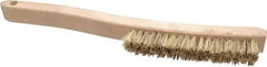 Osborn - 4 Rows x 18 Columns Palmyra/Tampico Plater's Brush - 6" Brush Length, 13-1/4" OAL, 1" Trim Length, Wood Curved Handle - Exact Industrial Supply