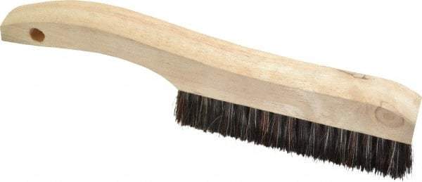 Osborn - 4 Rows x 18 Columns Tampico Plater's Brush - 5-1/4" Brush Length, 10" OAL, 1" Trim Length, Wood Shoe Handle - Exact Industrial Supply