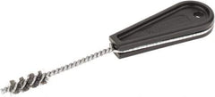 Osborn - 1" Long x 3/8" Diam Steel Tube End Fitting Brush - 6-3/8" OAL, 0.005" Wire Diam - Exact Industrial Supply