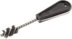Osborn - 1" Long x 41/64" Diam Steel Tube End Fitting Brush - 6-3/8" OAL, 0.008" Wire Diam - Exact Industrial Supply