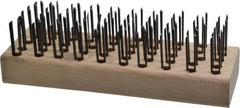 Osborn - 5 Rows x 10 Columns Steel Scratch Brush - 7-5/8" Brush Length, 7-5/8" OAL, 1" Trim Length, Wood Straight Handle - Exact Industrial Supply