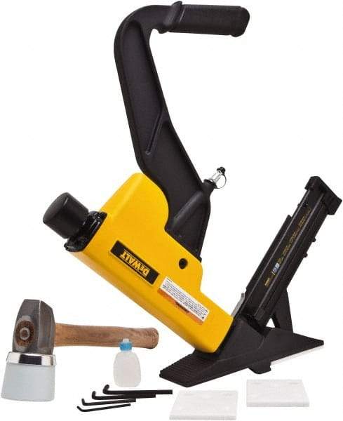 DeWALT - 1-1/2 to 2" Nail Length, 1-1/2 to 2" Nail Diam, 15.5 Gauge Flooring Air Nailer - 70 to 100 psi - Exact Industrial Supply