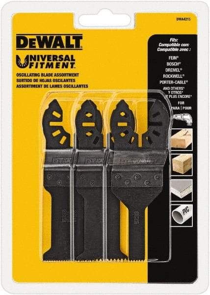 DeWALT - Oscilating Rotary Tool Accessory Kit - UNIVERSAL FITMENT, For Use on All Major Brands (no Adapter Required) - Exact Industrial Supply