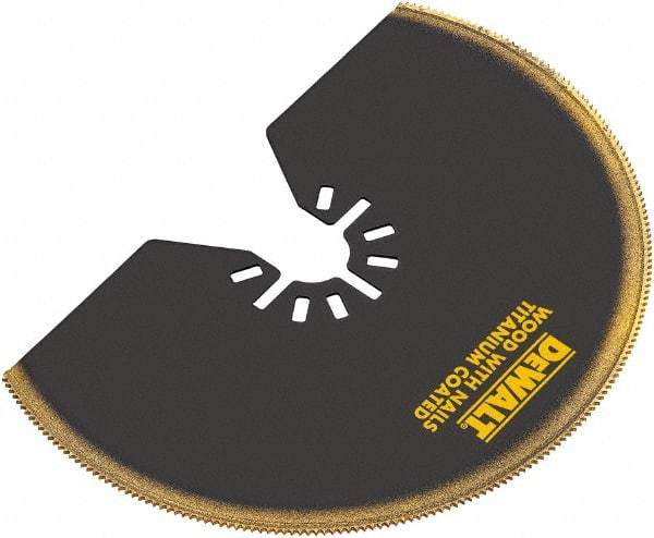 DeWALT - Titanium Head Rotary & Multi-Tool Semicircle Blade - Universal Fitment for Use on All Major Brands (No Adapter Required) - Exact Industrial Supply