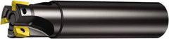 Sandvik Coromant - 1" Cut Diam, 15.7mm Max Depth of Cut, 1" Shank Diam, 8" OAL, Indexable Square Shoulder Ramping End Mill - R390-17.. Inserts, Cylindrical Shank, 90° Lead Angle, Through Coolant, Series CoroMill 390 - Exact Industrial Supply