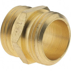 Value Collection - 3/4 Garden Hose Adapter - Brass, Male Hose to Male Hose Connector - Exact Industrial Supply