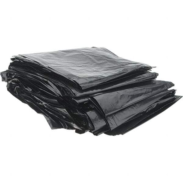 Value Collection - 1.5 mil Thick, Heavy-Duty Trash Bags - High-Density Polyethylene (HDPE), 40" Wide x 46" High, Black - Exact Industrial Supply