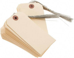 Value Collection - 4-3/4" High x 2-3/8" Long, Safety & Facility Blank Tag - Natural Cardstock - Exact Industrial Supply