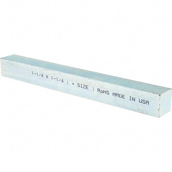 Value Collection - 12" Long x 1-1/2" High x 1-1/2" Wide, Zinc-Plated Oversized Key Stock - Cold Drawn Steel - Exact Industrial Supply