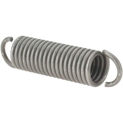 Value Collection - 11/32" OD, Steel Extension Spring - 15 Lb/In Rating - Exact Industrial Supply