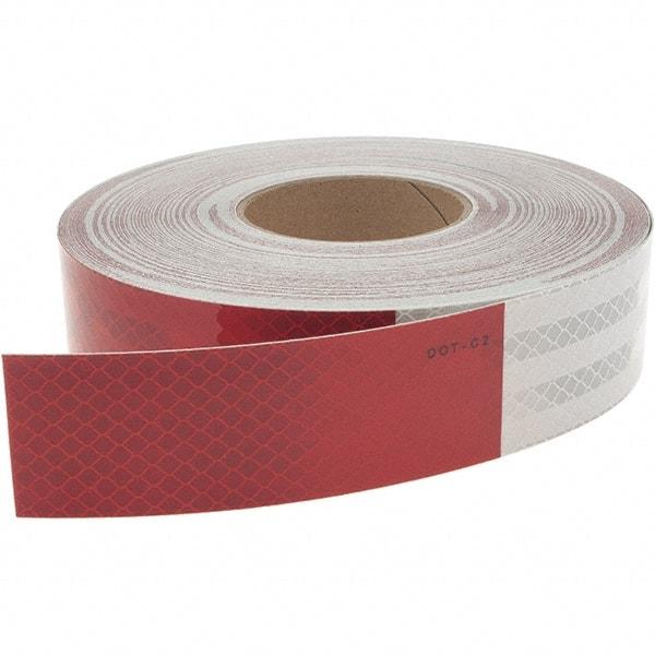 Value Collection - DOT Conspicuity Tape Color: Red and White Width (Inch): 2 - Exact Industrial Supply