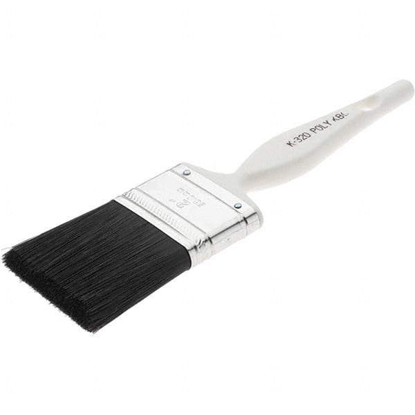 Value Collection - 2" Angled Nylon Varnish Brush - 2-1/2" Bristle Length, Plastic Handle - Exact Industrial Supply