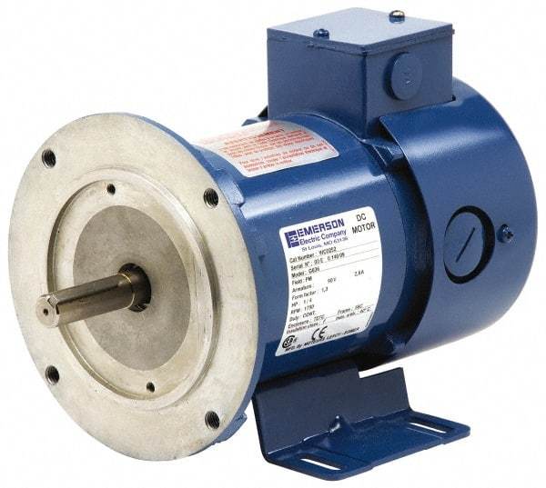 US Motors - 3/4 hp, TEFC Enclosure, 1,750 RPM, 180 Volt, DC Motor - Size 56 Frame, C-Face/Base Mount, 1 Speed, 4 Full Load Amps, CCW Lead End - Exact Industrial Supply