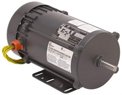 US Motors - TEFC Enclosure, Auto Thermal Protection, 1,725 RPM, 115/230 Volt, 60 Hz, Industrial Electric AC/DC Motor - Size 56 Frame, Rigid Base Mount, 1 Speed, Ball Bearings, 13.6/6.8 Full Load Amps, BR Class Insulation, Reversible - Exact Industrial Supply