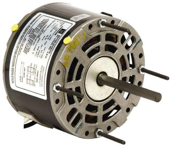 US Motors - 1/8 hp, ODP Enclosure, Auto Thermal Protection, 1,075 RPM, 230 Volt, 60 Hz, Industrial Electric AC/DC Motor - Size 48 Frame, Band/Hub Mount, 1 Speed, Sleeve Bearings, 0.97 Full Load Amps, B Class Insulation, CCW Lead End - Exact Industrial Supply
