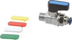 Aignep USA - 5/32" Pipe, Full Port, Brass Standard Ball Valve - Exact Industrial Supply