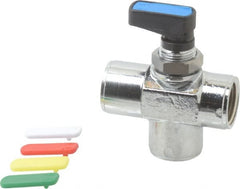 Aignep USA - 3/8" Pipe, Full Port, Brass Standard Ball Valve - Exact Industrial Supply