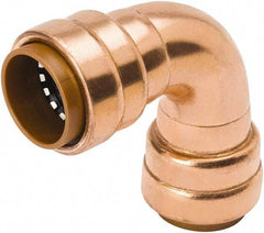 B&K Mueller - 3/4" Tube OD, Metal Push-to-Connect Tube Union Elbow - Tube to Tube Connection, 200 Max psi, Rubber O-Ring - Exact Industrial Supply