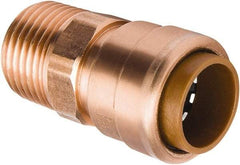 B&K Mueller - 3/4" Outside Diam, Metal Push-to-Connect Tube Male Connector - 200 Max psi, Tube to Male NPT Connection, Rubber O-Ring - Exact Industrial Supply