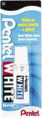 Pentel - White Permanent Marker - Broad Tip, AP Nontoxic Ink - Exact Industrial Supply