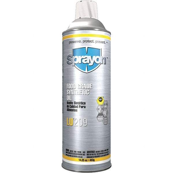 Sprayon - 15.25 oz Aerosol Spray Lubricant - Clear, -45°F to 280°F, Food Grade - Exact Industrial Supply