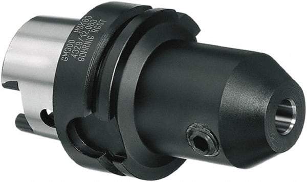 Guhring - HSK63A Outside Taper, 10mm Hole Diam, HSK to Weldon Adapter - Exact Industrial Supply