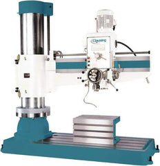 Clausing - 62.2" Swing, Geared Head Radial Arm Drill Press - 12 Speed, 7-1/2 hp, Three Phase - Exact Industrial Supply