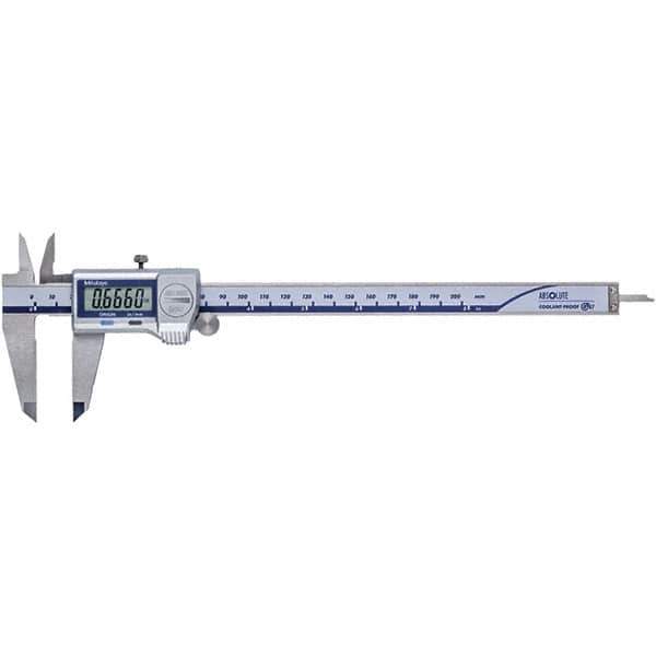 Mitutoyo - 0 to 200mm Range, 0.01mm Resolution, IP67 Electronic Caliper - 0.001" Accuracy - Exact Industrial Supply