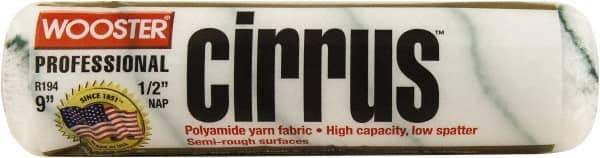 Wooster Brush - 1/2" Nap, 9" Wide Paint Roller Cover - Semi-Rough Texture, Polyamide - Exact Industrial Supply