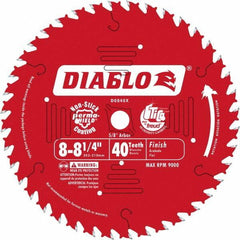 Freud - 8-1/4" Diam, 5/8" Arbor Hole Diam, 24 Tooth Wet & Dry Cut Saw Blade - Carbide-Tipped, Standard Round Arbor - Exact Industrial Supply