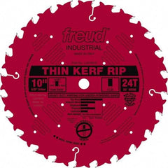 Freud - 10" Diam, 5/8" Arbor Hole Diam, 24 Tooth Wet & Dry Cut Saw Blade - Carbide-Tipped, Standard Round Arbor - Exact Industrial Supply